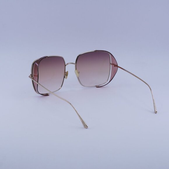 Tom Ford FT0901 28F Toby 02 Sunglasses Gold/Purple Square Frame, Brown Lenses - Picture 10 of 11